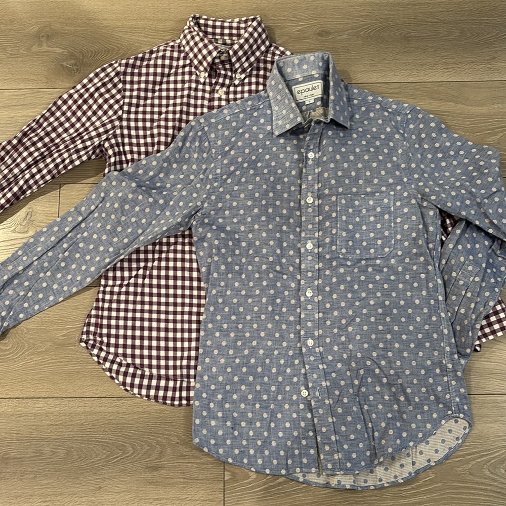 Pair of Epaulet long sleeve button downs